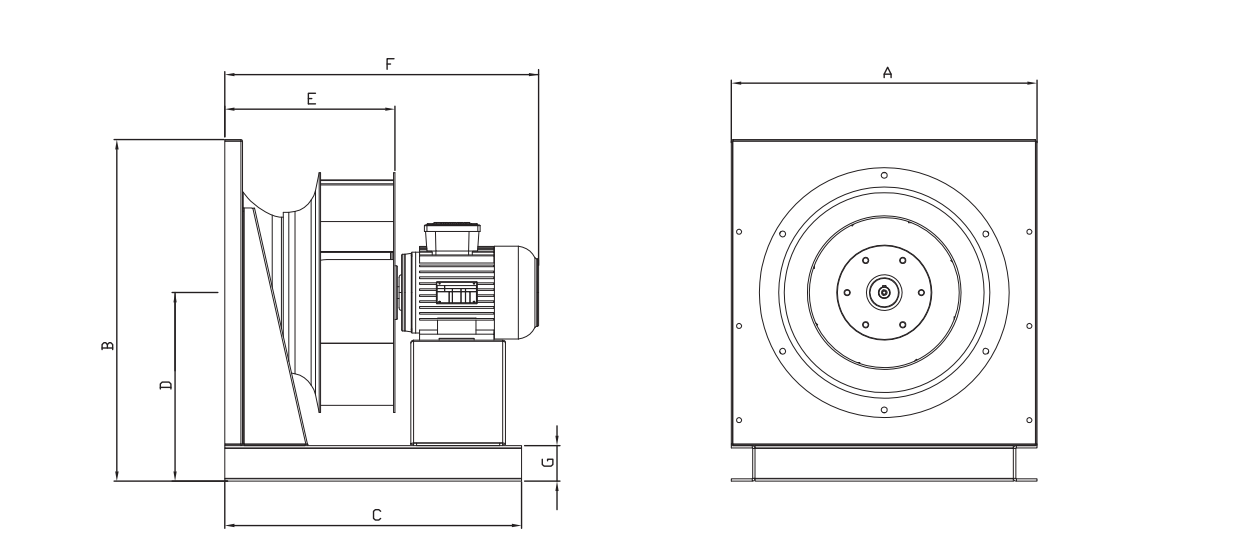Bvn Bahçıvan Bpf 315 (1,5) Endüstriyel Radyal Fan 380V [4000m3/h]