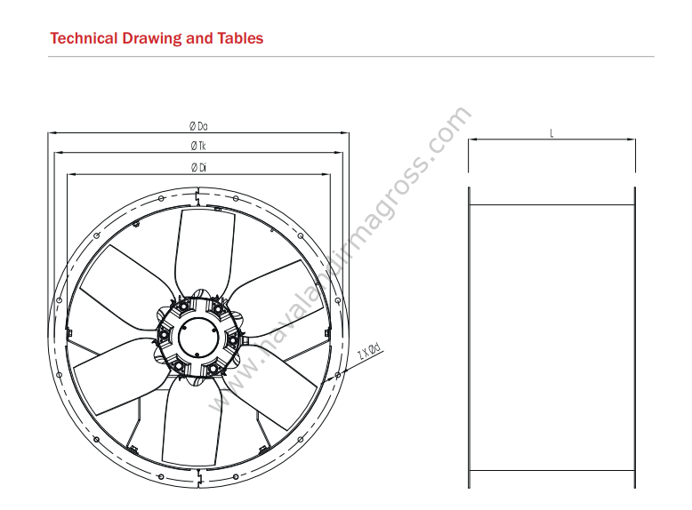 BVN Bahçıvan BTFM-EX 500-T/6-20 Aksiyel Ex Proof Fan [7000m³/h]