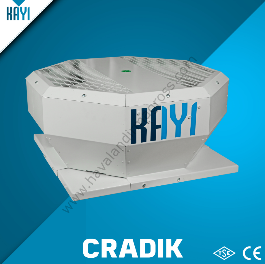 Kayıtes Cradık 280 Çatı Tipi Dikey Atışlı Radyal Fan (2000m³/h)