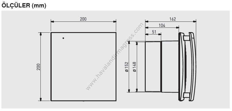 S&P Decor-300 C Design Banyo Aspiratörü [230m³/h]