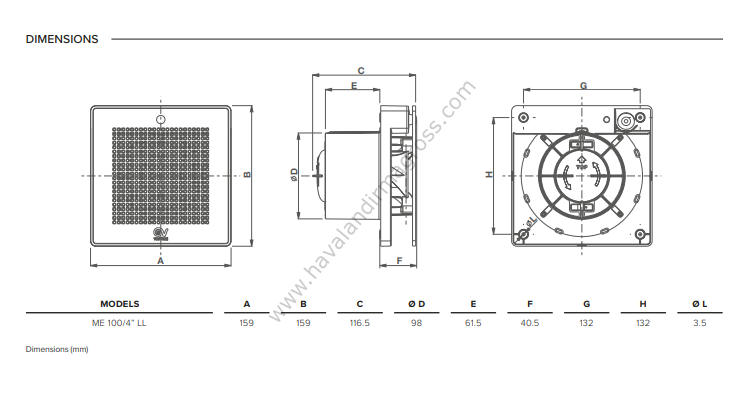 Vortice Punto Evo Gold ME 100/4'' LL T [65/95m³/h] Giallo - Yellow Gold Zaman Saatli Mini Aksiyel Fan