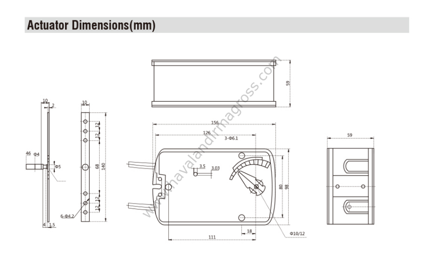 Yangın Damper Motoru - 5Nm On/Off Fire And Smoke Damper Actuator 24V